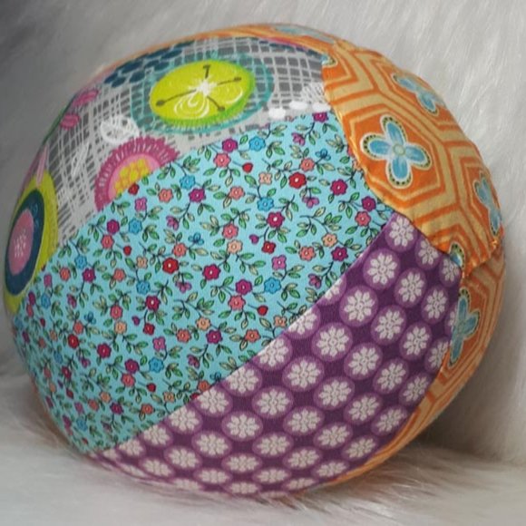 "florals" baby beach ball. Cotton. Handmade. New! - Picture 2 of 3